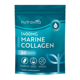 Nutravita Marine Collagen Tablets 1400mg & Hyaluronic Acid - 60-1 Month