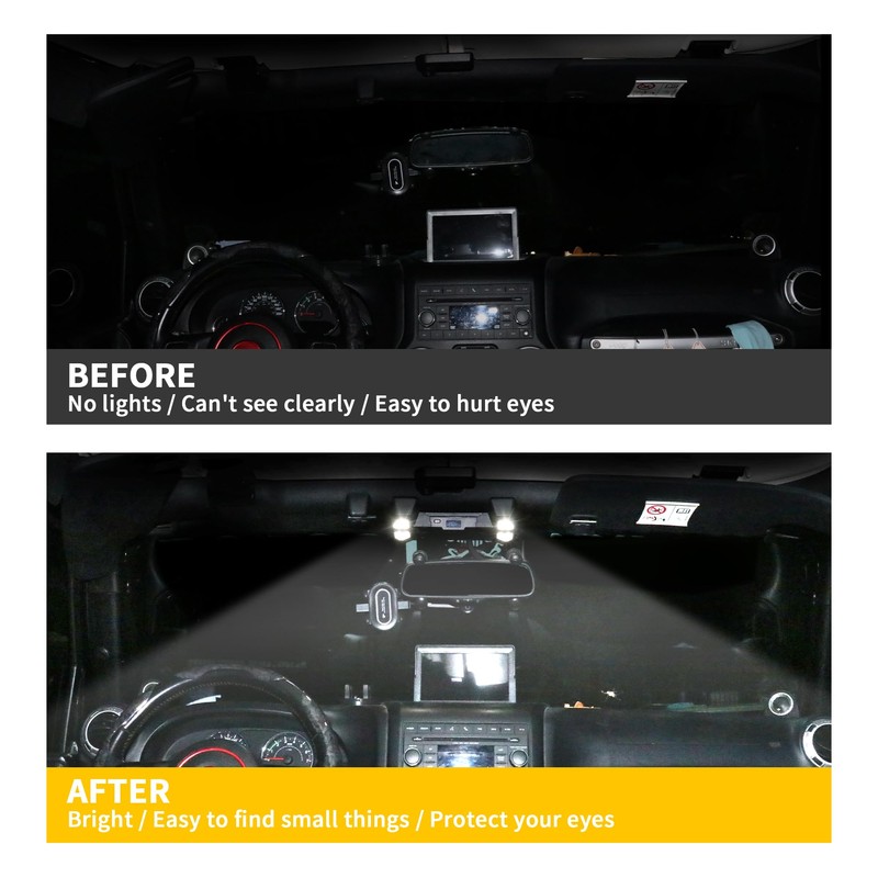 RERPRO LED Interior Dome Lights Front Seat Roof Reading Light