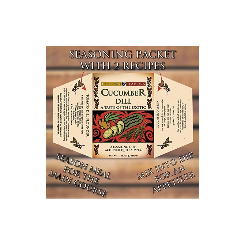 Fusion Flavors Dip Seasoning Mixes (Cucumber Dill 3 Pack)