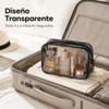 Cosmetiqueras Transparentes 3 Piezas de PVC, Bordes Negros, 18 x