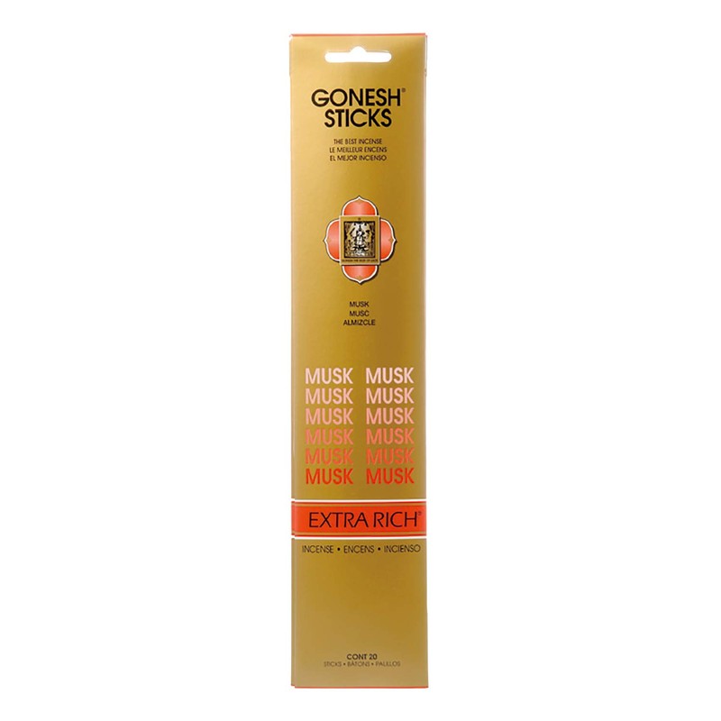 Gonesh GOXRMU Extra Rich Collection Musk Incense Sticks