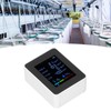 Luftqualitätsmonitor CO2-Messgerät, Multifunktionales 6-in-1-CO2-Messgerät Luftqualitätsmonitor Temperatur PM2,5 TVOC HCHO-Detektor USB-Aufladung,