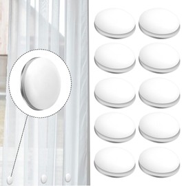 Magnetic Shower Curtain Weights,10 Pcs Heavy Duty Curtain Weights Bottom No Sew Waterproof Magnetic Curtain Weights Magnets for Curtain,Drapery,Tablecloth,Flag,Refrigerator (white)