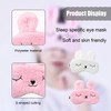 2 Stück Augenmaske Schlafmaske,Kinder,Sleeping Mask,3D Süße Hase Plüsch Schlafbrille Augenbinde,Mädchen,zum