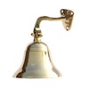 Handcrafted Trading Co Wall Mountable Nautical Brass Bell 4" Gold
