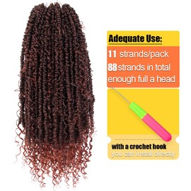 SERENDIPA Passion Twist Crochet Hair 22 Inch, Boho Long Crochet Passion Twist Hair Pre looped with Curly Ends, Pre-twisted Goddess Crochet Braids, Bohemian Water Wave Braiding Hair (8 Packs, T350)