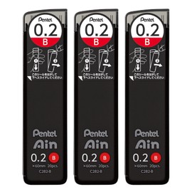 Pentel AMZ-XC282B3P Sharp Lead Pentel Ain 0.2mm B, 3 Pieces