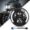 SUPAREE 7 Inch LED Motorcycle Headlight with Turn Signal: Black