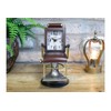 Barber's Chair Novelty Desk Clock | Brown