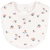 Petit Bateau Unisex Baby Printed Cotton Baby Bib, White marshmallow