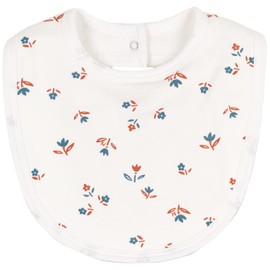 Petit Bateau Unisex Baby Printed Cotton Baby Bib, White marshmallow / multi-coloured