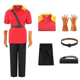 Nahzsai Men Gaston Costume Movie Cosplay Costume Shirt Pants Belt Gloves Full Set Adult Outfit Carnival Costume L