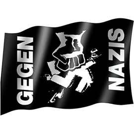 Gegen Nazis/Country State Flag Flag Flag with Hoisting Flag 150 x 90 EYELET CURTAINS, Very Good Quality