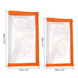 PATIKIL Fishing Lure Wrap 3.9" x 7.1", 4 Pack Durable Clear PVC Lure Covers Fishing Hook Covers Bait Storage Easily See Lures Keep Fishing Safe, Orange