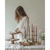 LPUSA Brown Spiral Taper Candles Twisted Candle Conical Stick Candles