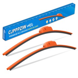 CJPPPZIW® Windshield Wipers-16"+16" Replacement for 2018-2024 Jeep Wrangler/2020-2025 Gladiator,Streak-free,OEM Quality Premium All-Season Front Orange Wiper Blades (Set of 2)