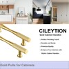 CILEYTION 10 Pack Gold Matte Gold Cabinet Handles, 96mm x