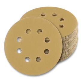 GOLD DEER 30 Pack 5 Inch 8 Hole Hook and Loop Sanding Discs 240 Grit Random Orbit Sandpaper for Power Random Orbital Sander Woodworking Automotive Metal Working