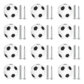 MABAHON 12Pcs Football knobs Handles Soccer Knobs Drawer Knobs Kids Dresser Knobs for Dresser Cupboard Wardrobe Cabinet Home Kitchen Bathroom Wardrobe(12pcs)