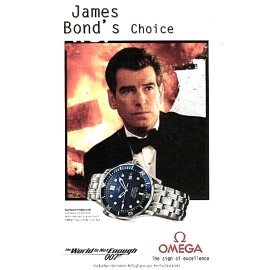 UNBRANDED Vintage Omega James Bond Luxury Watch Ad Print Advertising Reproduction 12x17