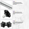 TA-VIGOR 2 Pcs Plum Hex Shaped Clamping Screw Knob, 32mm