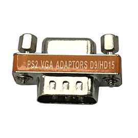 Seadream DB9 9 Pin Female to HD15 HDD15 15 Pin Male, Female to Male F/M Molded CGA/VGA Video Adapter Gender Changer Coupler