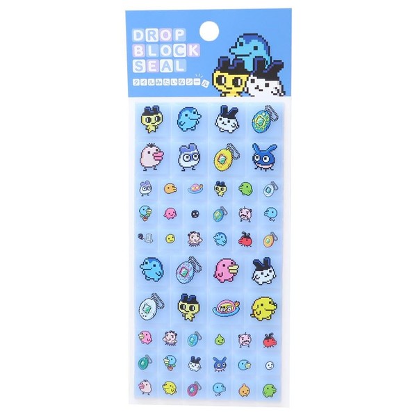 Kamio Japan Tamagotchi 248885 Drop Block Seal, Blue Tile Seal,