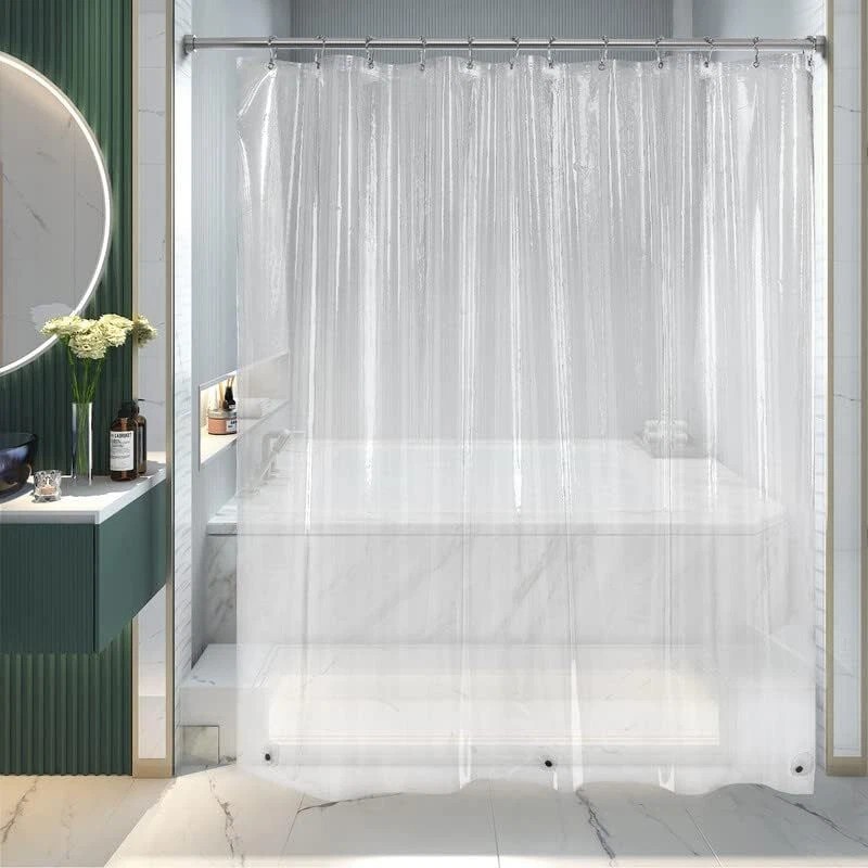 AmazerBath Clear Waterproof Shower Curtain Liner 72X84 Extra Long With