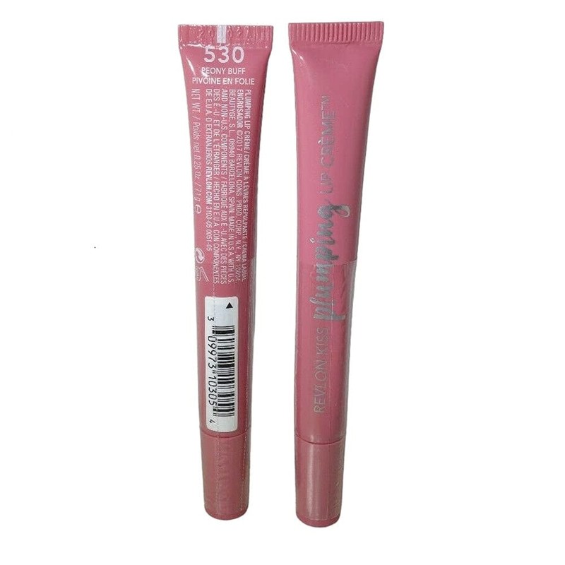 Pack of 2 Revlon Kiss Plumping Lip Creme, Peony Buff