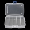 Organizer Box, 5 Grids Clear Visible Plastic Accessories Compartment Transparent