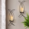 Vesici Candle Sconces Set of Two Metal Wall Candle Holder
