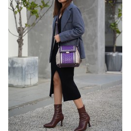 MKF - Bolso cruzado para mujer, de piel sintética, bolso de mano, bolso de mensajero lateral de diseño, cruzado en el hombro, Jamilah Navy