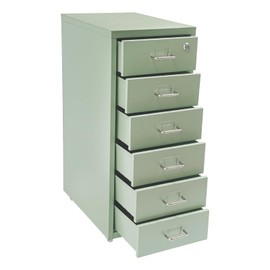 FTUREPAC 6 Drawer File Cabinet with Lock, Vertical Filing Cabinet, Vertical File Cabinet for A4 & Letter-Sized Documents, Metal Storage Cabinets with Wheels for Home Office (Green)