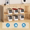 Plastic Storage Bins 6 Pack with Clip Labels & Chalk