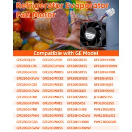 PFD28KSLBSS GFE28GMKFES Refrigerator Evaporator Fan Motor Fit for GE GFE28GMKGES GFE28HGHDBB GFE28HGHDWW JCB840SF2SS GFE28GELJDS GFE28GELKDS GFE28GGKBBB GFE28GGKBWW GFE28GGKCBB GFE28GGKEBB GFE28GGKGBB