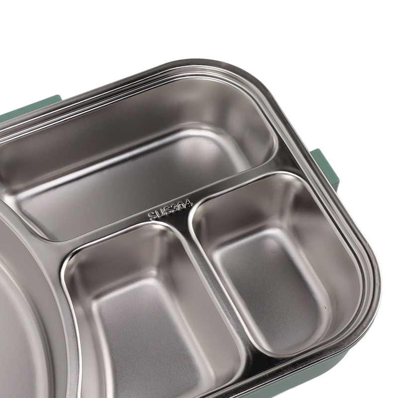Bento Box 4 Compartments 1200ml 304 Stainless Steel Insulated with