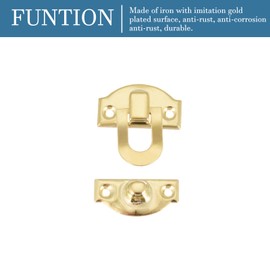 QUARKZMAN 21 x 20 mm Retro Box Lock x 10 Pieces Retro Small Size Decorative Buckle Clip with Mounting Screws for Tool Box Case [Bronze]