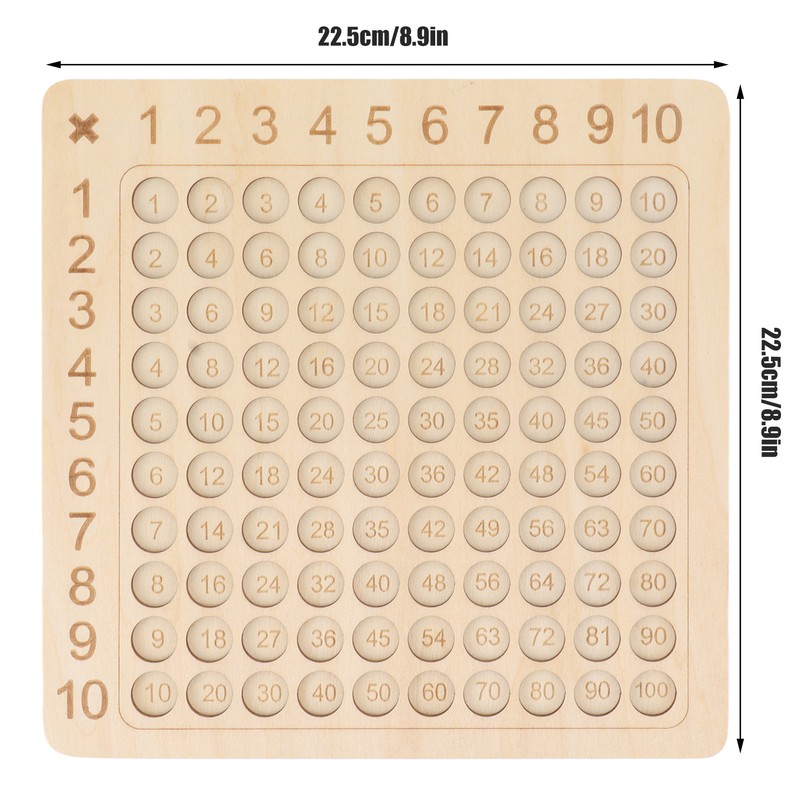 Wooden Multiplication Board Educational Multiplication Game Board for Learning Teaching