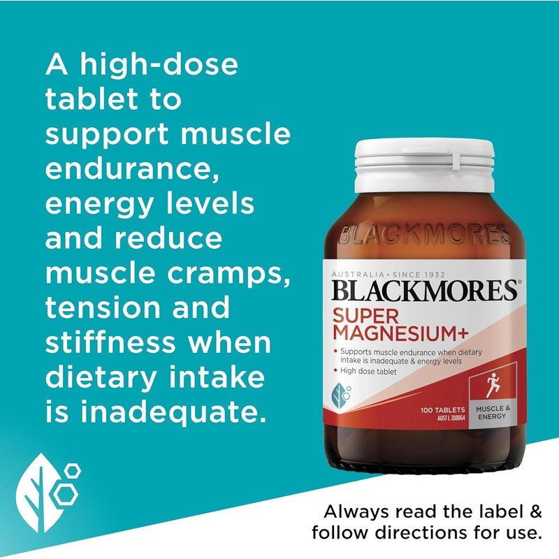 Blackmores Super Magnesium+ | Supports Muscle Health | Maintains Energy