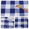 XWZO Checkered 60 Inch Round Tablecloth - Waterproof and Dustproof