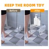 Jusalpha Heavy Duty Acrylic Shower Stool, Clear Acrylic Stands for