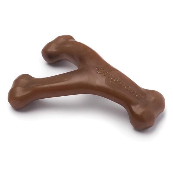 Benebone Wishbone Durable Dog Chew Toy for Aggressive Chewers, Real