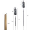 Lomida Microfiber Duster with Extension Pole(Stainless Steel), Extra Long 100