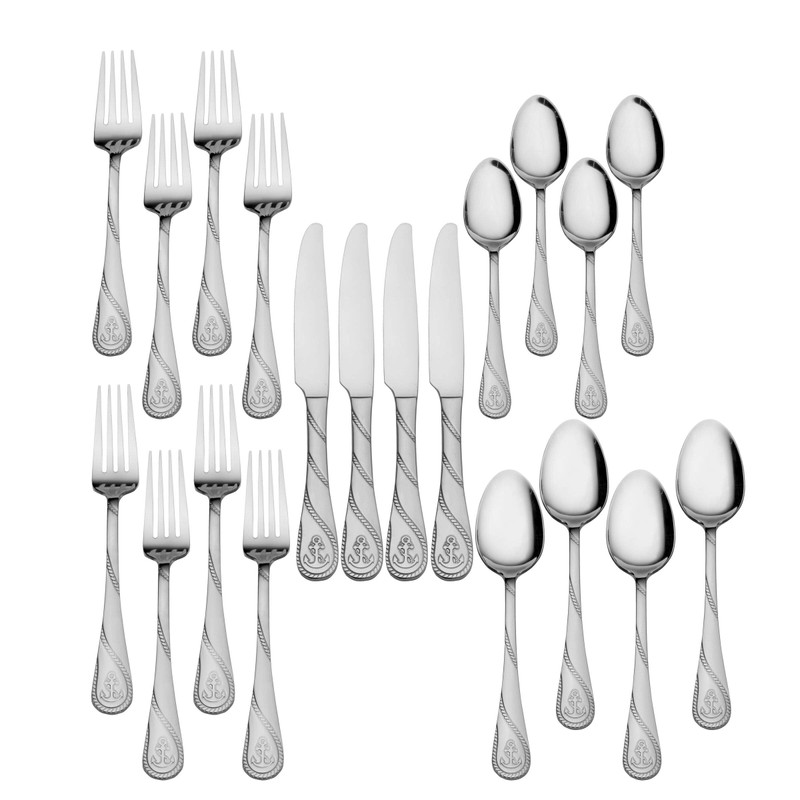 Towle Everyday Anchor Flatware Service for 4, 20 Piece Set,