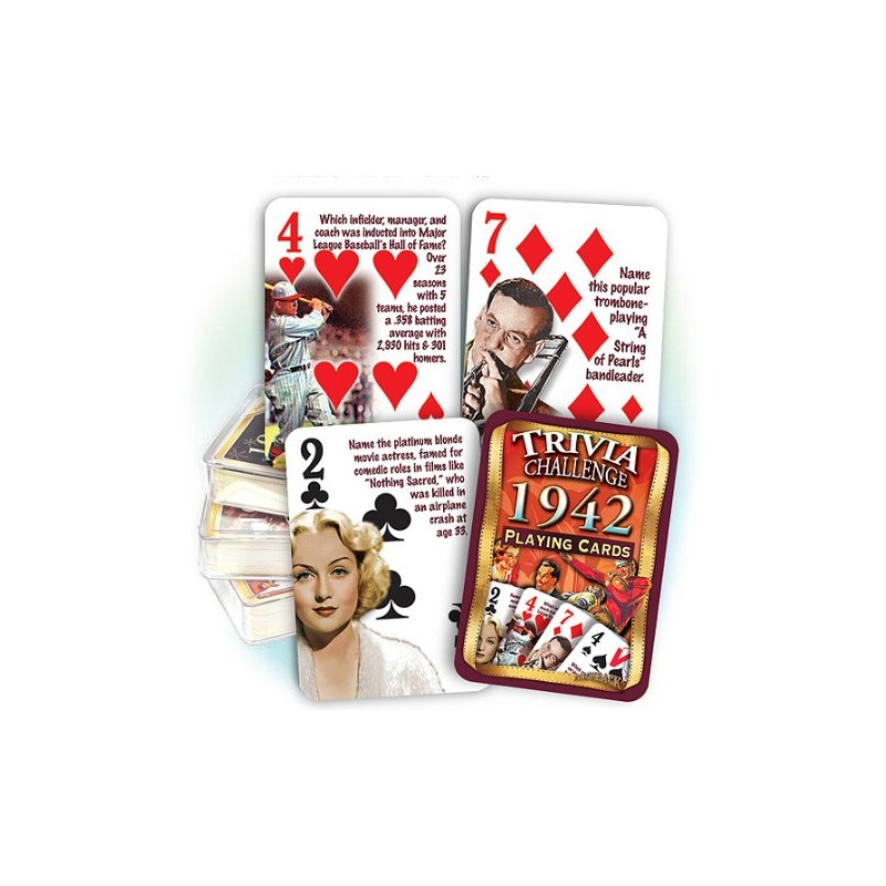 Flickback 1942 Trivia Playing Cards: Great Birthday