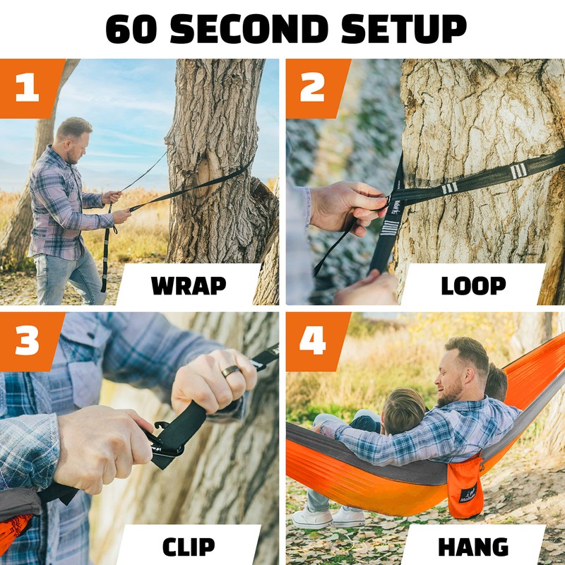 MalloMe Camping Hammock with Straps - Portable Outdoor Hammock for