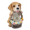 Solar Powered LED Light Dog Statue Decoration Solar Powered Puppy
