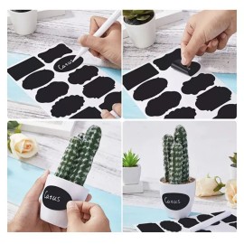 Unbranded Vinyl Reusable Chalkboard Labels for Pantry & Kitchen w/ Chalk Pen 180 Count NEW