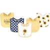 Hudson Baby Unisex Baby Cotton Bibs, Sunflower, One Size