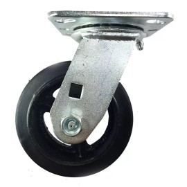 Hy-Weld 5" x 2" Heavy Duty "Rubber on Cast Iron" Caster - Swivel
